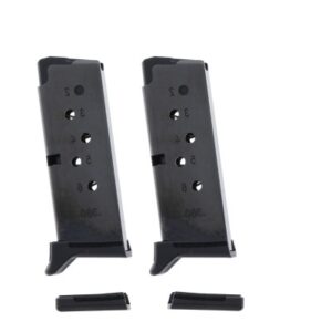 2 Pack Ruger LCP II .380 ACP 6-Round Magazine With Finger Rest Extension