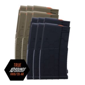 6 PACK of Hexmag Series 2 AR-10, SR25, .308/7.62X51 10-Round Polymer Magazine