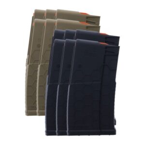 6 PACK of Hexmag Series 2 AR-10, SR25, .308/7.62X51 20-Round Polymer Magazine