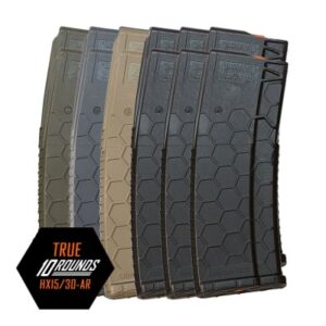 6 Pack of Hexmag Series 2 AR-15 .223/5.56 10/30-Round Polymer Magazine