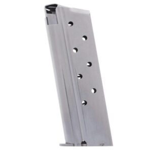 Metalform 1911 Officer .38 SUPER, Stainless Steel (Welded Base & Round Follower) 8-Round Magazine