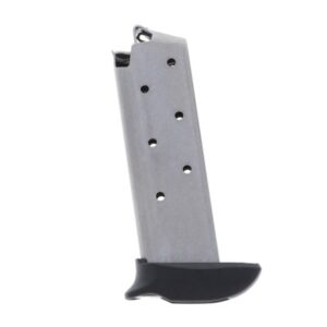 Metalform Colt .380 ACP Stainless Steel (Welded Base & Flat Follower) with Basepad Extender 7-Round Magazine