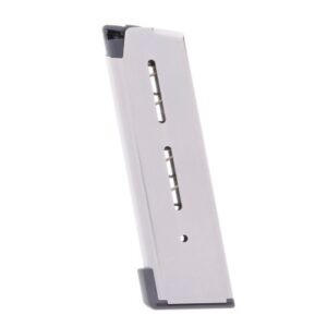 Wilson Combat 1911 Compact .45 ACP 8-Round Silver Magazine with Lo-Profile OM Base Pad